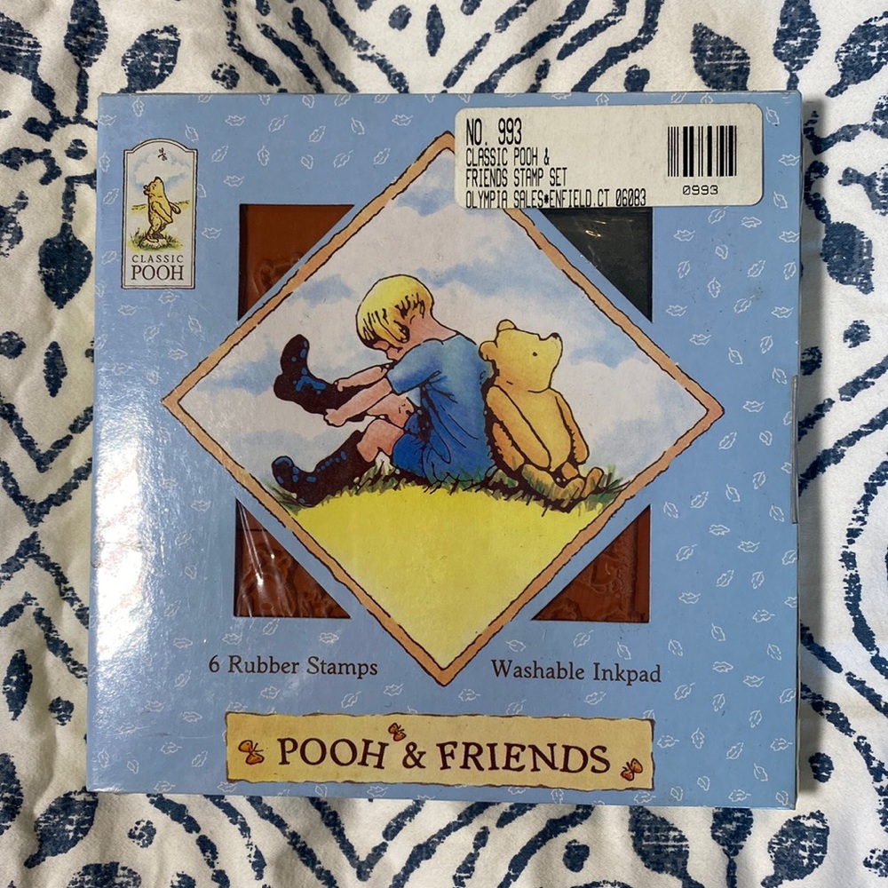 NWT Classic Pooh “Pooh and Friends” Rubber Stamp Collection and Inkpad Set